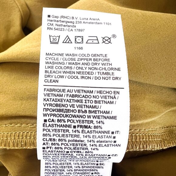 Athleta Brooklyn Heights Vienna Slim Pants 8 Tall Tapestry Gold NWOT - Picture 14 of 16